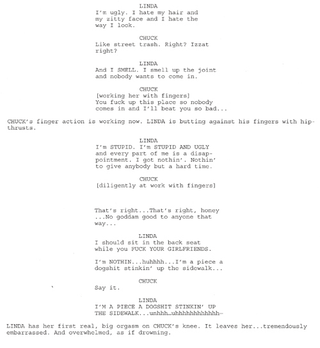 Illustration for article titled Revealed: Lohan's Porn-Star Script Has Rough Sex, Sad Sex, And Sex With A Dog